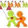 StreetBuddy Warnfigur Für Kindersicherheit In Grün Und Orange, 10-er Pack -Babyprodukte streetbuddy streetbuddy warnfigur fur kindersicherheit in grun und orange 10 er pack