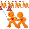StreetBuddy Warnfigur Für Kindersicherheit In Orange, 10-er Pack