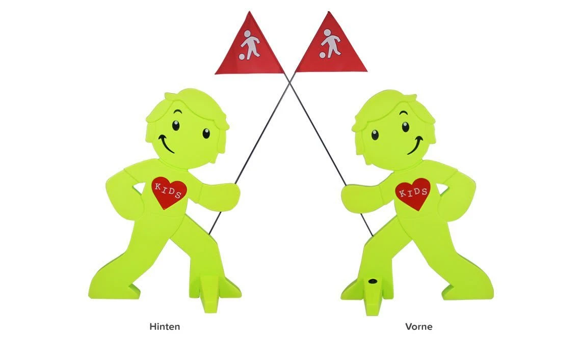 StreetBuddy Warnfigur Für Kindersicherheit In Orange, 2-er Pack 6 StreetBuddy Warnfigur Für Kindersicherheit In Orange, 2-er Pack – Bild 4