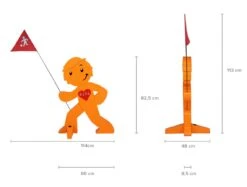StreetBuddy Warnfigur Für Kindersicherheit In Orange, 4-er Pack -Babyprodukte streetbuddy streetbuddy warnfigur fur kindersicherheit in orange 4 er pack 3