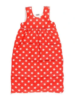 Daunenschlafsack "Sterne" In Rot/ Weiß