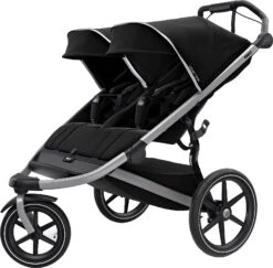 Thule Urban Glide 2, Geschwisterwagen Aluminium/Jet Schwarz