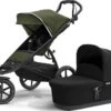 Thule " Urban Glide 2, Jogging-Buggy Mit Kinderkörbchen, Cypress Green -Babyprodukte thule urban glide 2 jogging buggy mit kinderkorbchen cypress green