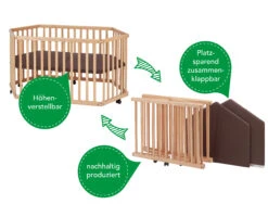 6-ECK Laufgitter "tiSsi" In Natur - Ca. 93 X 133cm 17 6-ECK Laufgitter "tiSsi" In Natur - Ca. 93 X 133cm -Babyprodukte tissi 6 eck laufgitter tissi in natur ca 93 x 133cm 6