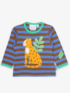 Longsleeve In Blau/ Hellbraun