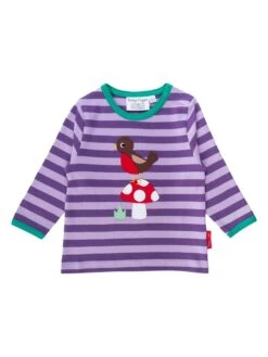 Longsleeve In Lila/Grün