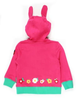 Sweatjacke "Leaping Bunny" In Pink -Babyprodukte toby tiger sweatjacke leaping bunny in pink 1