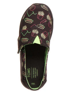 Toms Slipper "Classic" In Schwarz/ Pink/ Grün -Babyprodukte toms slipper classic in schwarz pink grun 2