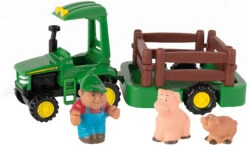 Tomy John Deere - Traktor Mit Anhänger & Tierfiguren - Spielset