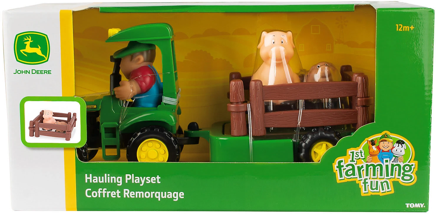 Tomy John Deere - Traktor Mit Anhänger & Tierfiguren - Spielset 6 Tomy John Deere - Traktor Mit Anhänger & Tierfiguren - Spielset – Bild 4