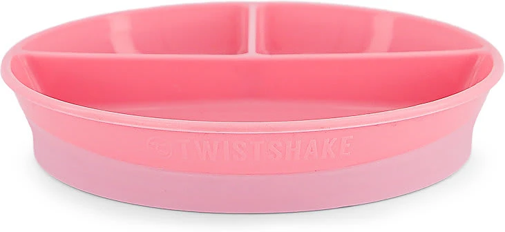 Twistshake Anti-Rutsch Teller, Geteilt, Pink 4 Twistshake Anti-Rutsch Teller, Geteilt, Pink – Bild 2