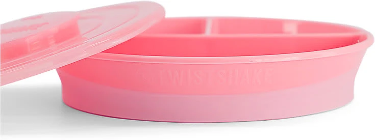 Twistshake Anti-Rutsch Teller, Geteilt, Pink 5 Twistshake Anti-Rutsch Teller, Geteilt, Pink – Bild 3