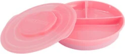 Twistshake Anti-Rutsch Teller, Geteilt, Pink