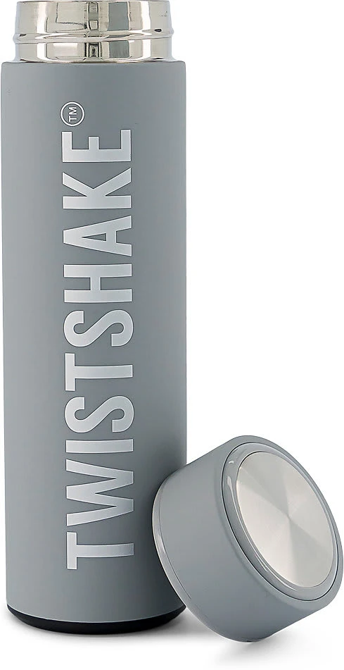 Twistshake Hot Or Cold Trinkflasche, 420ml, Grau 4 Twistshake Hot Or Cold Trinkflasche, 420ml, Grau – Bild 2