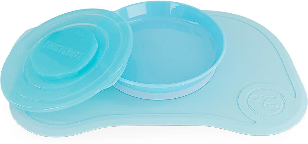 Twistshake Platzset, Click Mat + Plate, Pastel Blue 3 Twistshake Platzset, Click Mat + Plate, Pastel Blue