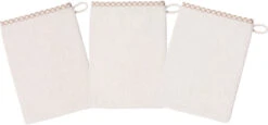 Waschhandschuh 3er Set, Natur, 15 X 20 Cm