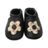 Baby Krabbelschuhe In Blume Schwarz