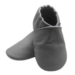Baby Krabbelschuhe In Einfarbig Grau -Babyprodukte yalion baby krabbelschuhe in einfarbig grau 2
