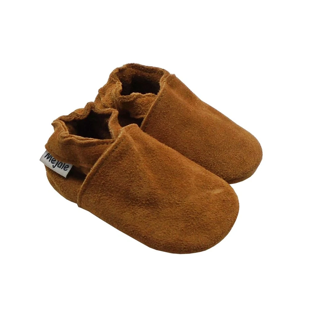 Baby Krabbelschuhe In Einfarbig Khaki 4 Baby Krabbelschuhe In Einfarbig Khaki – Bild 2