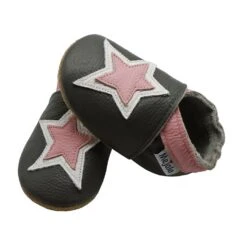 Baby Krabbelschuhe In Stern Schwarz -Babyprodukte yalion baby krabbelschuhe in stern schwarz 2