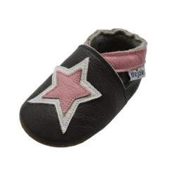 Baby Krabbelschuhe In Stern Schwarz -Babyprodukte yalion baby krabbelschuhe in stern schwarz 3