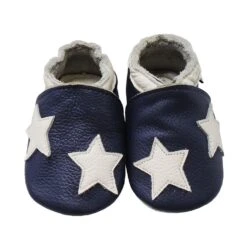 Baby Krabbelschuhe In Sterne Dunkelblau