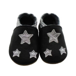 Baby Krabbelschuhe In Sterne Schwarz
