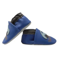 Leder-Krabbelschuhe "Auto" In Blau 12 Leder-Krabbelschuhe "Auto" In Blau -Babyprodukte yalion leder krabbelschuhe auto in blau 4
