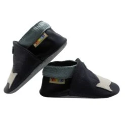 Leder-Krabbelschuhe "Fisch" In Dunkelblau -Babyprodukte yalion leder krabbelschuhe fisch in dunkelblau 4
