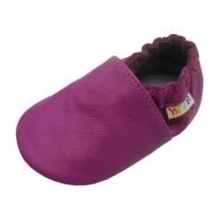 Leder-Krabbelschuhe In Dunkel Flieder -Babyprodukte yalion leder krabbelschuhe in dunkel flieder 2