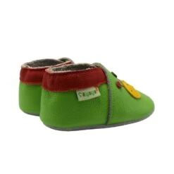 Leder-Krabbelschuhe "Raupe" In Grün -Babyprodukte yalion leder krabbelschuhe raupe in grun 4