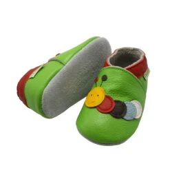 Leder-Krabbelschuhe "Raupe" In Grün -Babyprodukte yalion leder krabbelschuhe raupe in grun 5